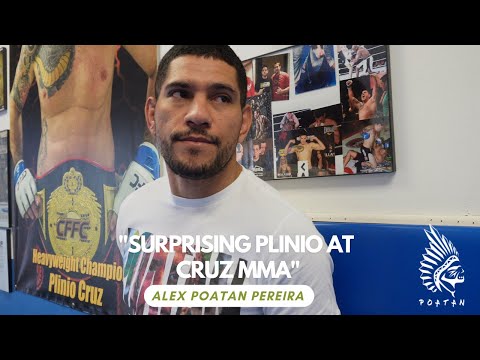 Surprising Plinio with a special gift at CRUZ MMA | Alex Poatan Pereira