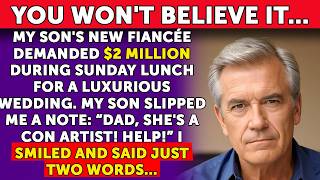 My Son's Fiancée Demanded $2 Million During Sunday Lunch, But My Son Warned Me About It...