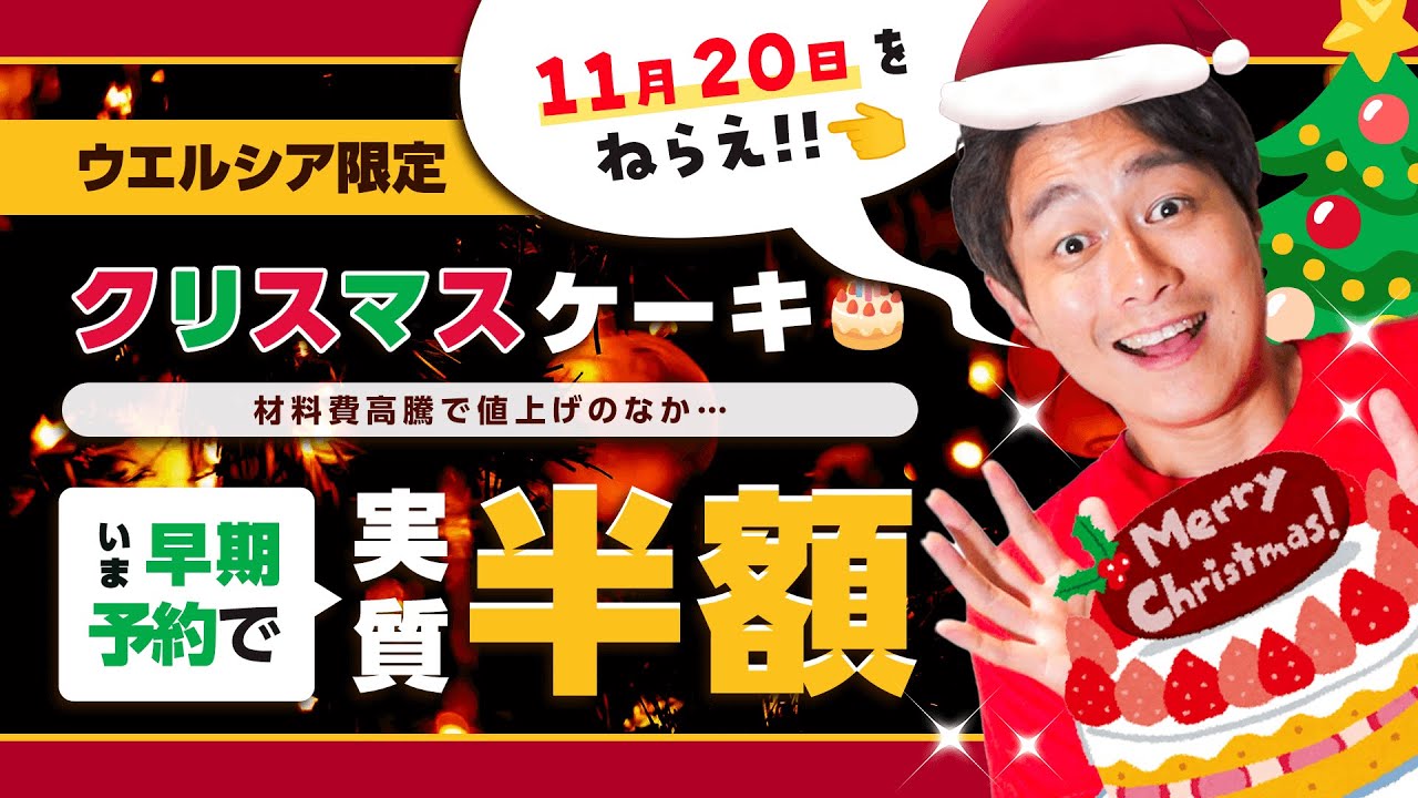 【ウエル活】物価高の救世主!!クリスマスケーキが実質半額になる方法【早期予約特典】