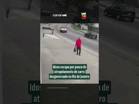 Livramento: Idoso de 74 anos escapa por centímetros de carro desgovernado no Rio