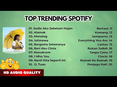 TOP TRENDING SPOTIFY TERBARU - idgitaf - Sedia Aku Sebelum Hujan