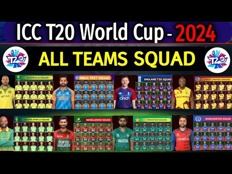 ICC T20 World Cup 2024 All Teams New Squad | All Teams Squad for T20 World Cup 2024 | Ind,Pak,Aus,Nz