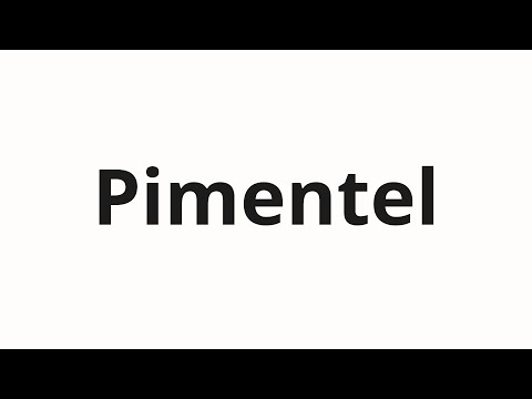 How to pronounce Pimentel