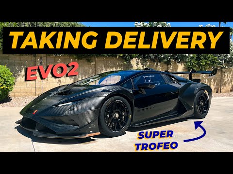 My New Race Car is Finally Here! | Lamborghini Huracán Super Trofeo EVO2 Delivery