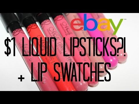 $1 eBay Liquid Lipsticks + Lip Swatches | samantha jane Video