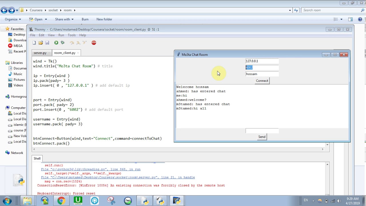 Chat Room using Socket Programming