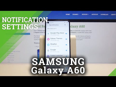 How to Enter Notification Settings in SAMSUNG Galaxy A60 – Notifications Section