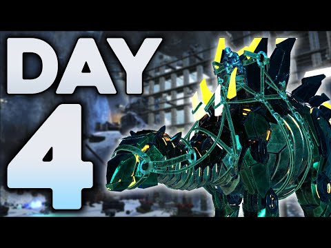 Defending my OP Iceberg Cave Against the Alpha Tribe! - ARK PvP