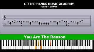 Full piano tutorial of YOU ARE THE REASON  (Mairo Ese) by Ato Keys