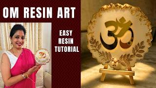 Full Tutorial of How to make Resin art -'OM' design | Easy Step-by-Step Resin Art for Beginners |DIY