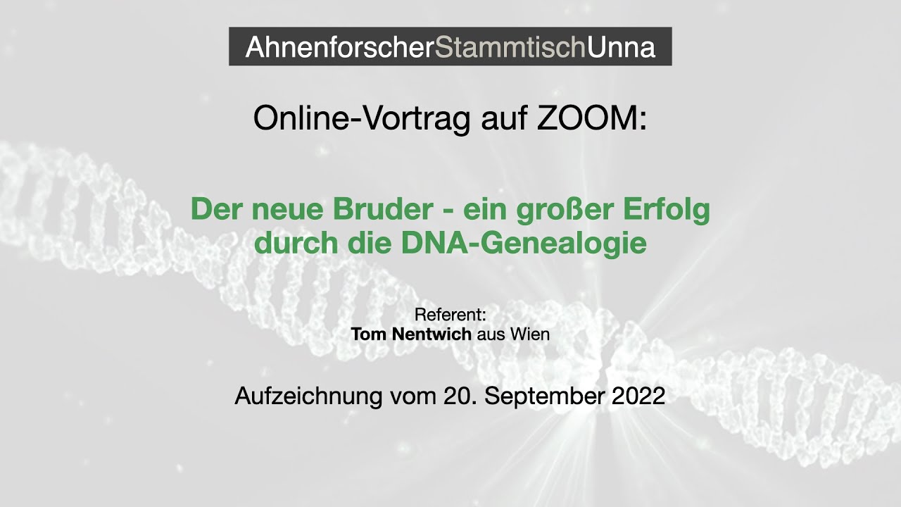 Der neue Bruder - Erfolg durch die DNA-Genealogie