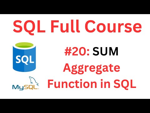 Sql Tutorial 20 Sum Aggregate Function In Sql Mysql Workbench