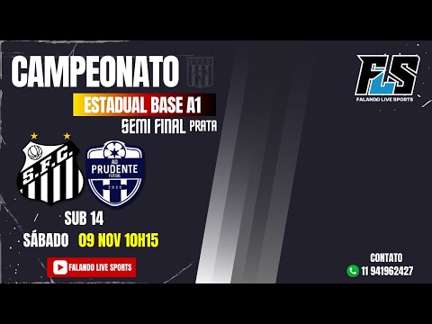 Campeonato Estadual Base A1 - Semi Final  (Prata) Santos x AD Prudente  sub 14 ao Vivo no FLS