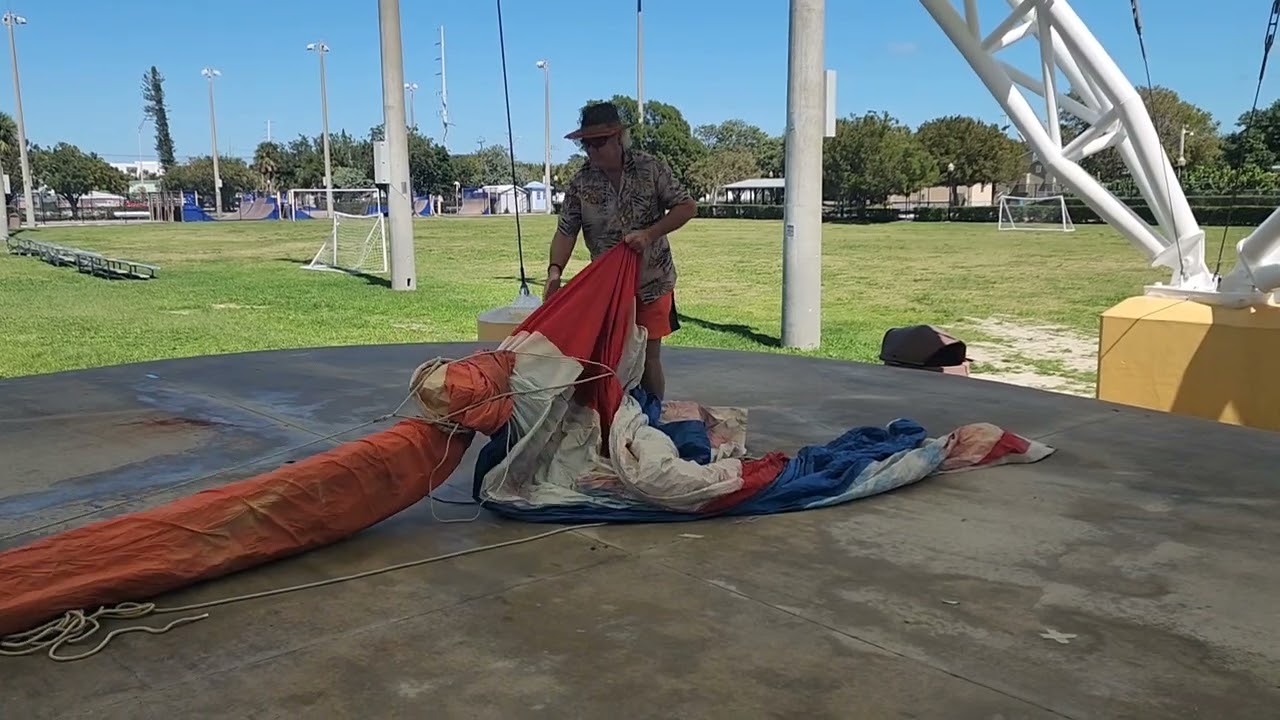 We bought a used Spinnaker Sail for our yacht