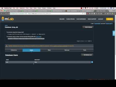 Build Rest Api with Sails js and Node js #3  Connecting MongoLab with Sails js