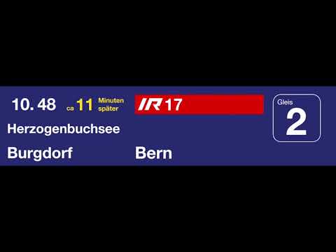 SBB Ansage - 11 Minuten später - Abwarten eines anderen Zuges
