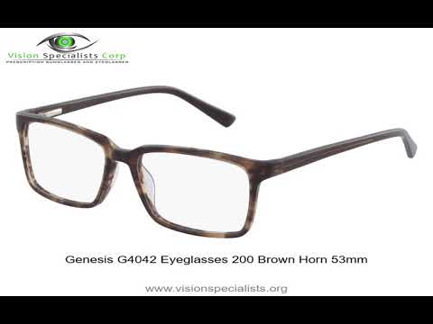 Genesis G4042 Eyeglasses 200 Brown Horn 53mm