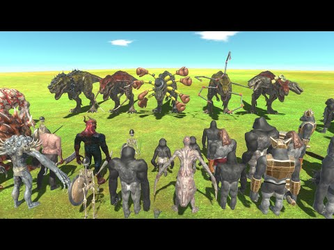 Mutant War - Mutant Dinosaurs Vs Mutant Primates + Infernals - Animal Revolt Battle Simulator