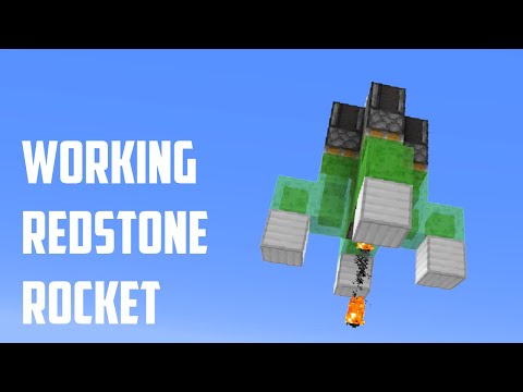 Craftio Playz - Working Redstone Rocket in Minecraft [Tutorial]
