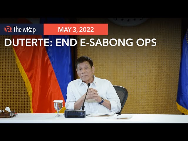 Duterte orders end of e-sabong operations