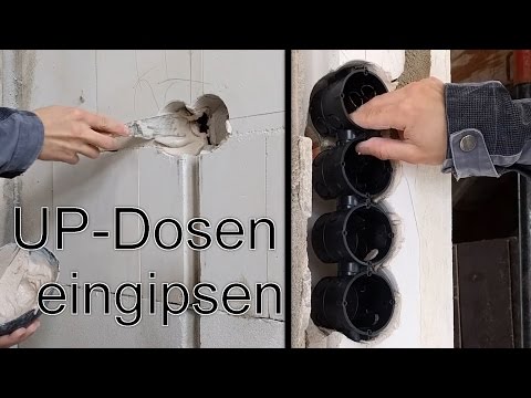 UP-Dosen / Gerätedosen eingipsen - Rohbau-Elektroinstallation Teil 3