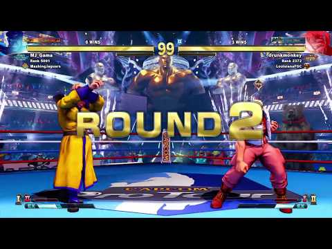 MJ Gama (Bison) vs drunkmonkey (Nash) - SFV Ranked Set
