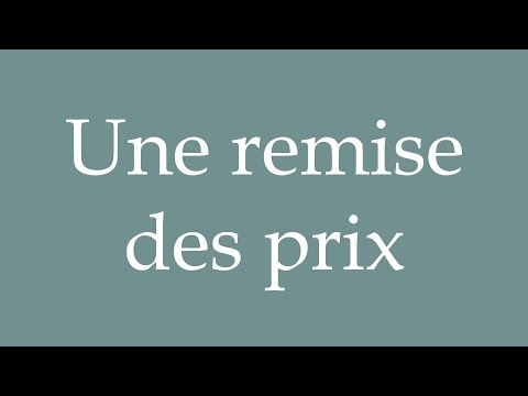 How to Pronounce ''Une remise des prix'' (A prize-giving) Correctly in French