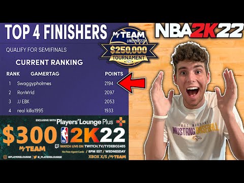 I PLAYED THE TOP $250K TOURNAMENT QUALIFIER FROM THIS WEEKEND IN A $300 TOURNAMENT! NBA 2K22 MyTEAM