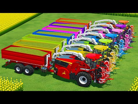 CUT CORN AND MAKE CHAFF WITH JOHN DEERE FORAGE HARVESTER AND TRANSPORT CARS WITH SCANIA  - FS 22