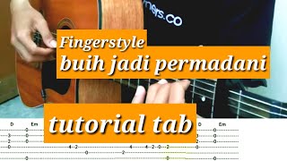 Download lagu Versi lambat lebih mudah | tutorial fingerstyle buih jadi permadani | tab mp3