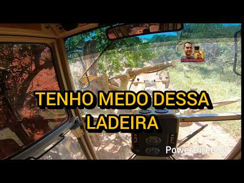 MEDO DESSA LADEIRA / Motoniveladora caterpillar 120k grader niveleuse patrola operador Patroleiro 