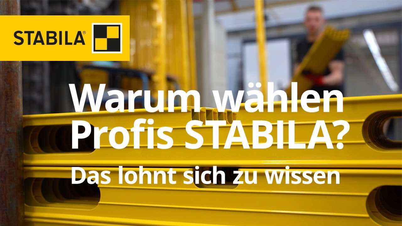 Video abspielen: Warum Profis als Werkzeug Grundausstattung eine Stabila Wasserwaage nutzen