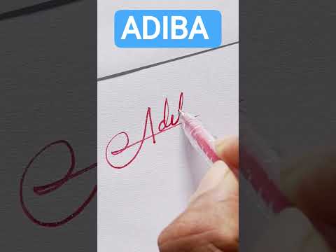 Adiba name signature style #adiba calligraphy