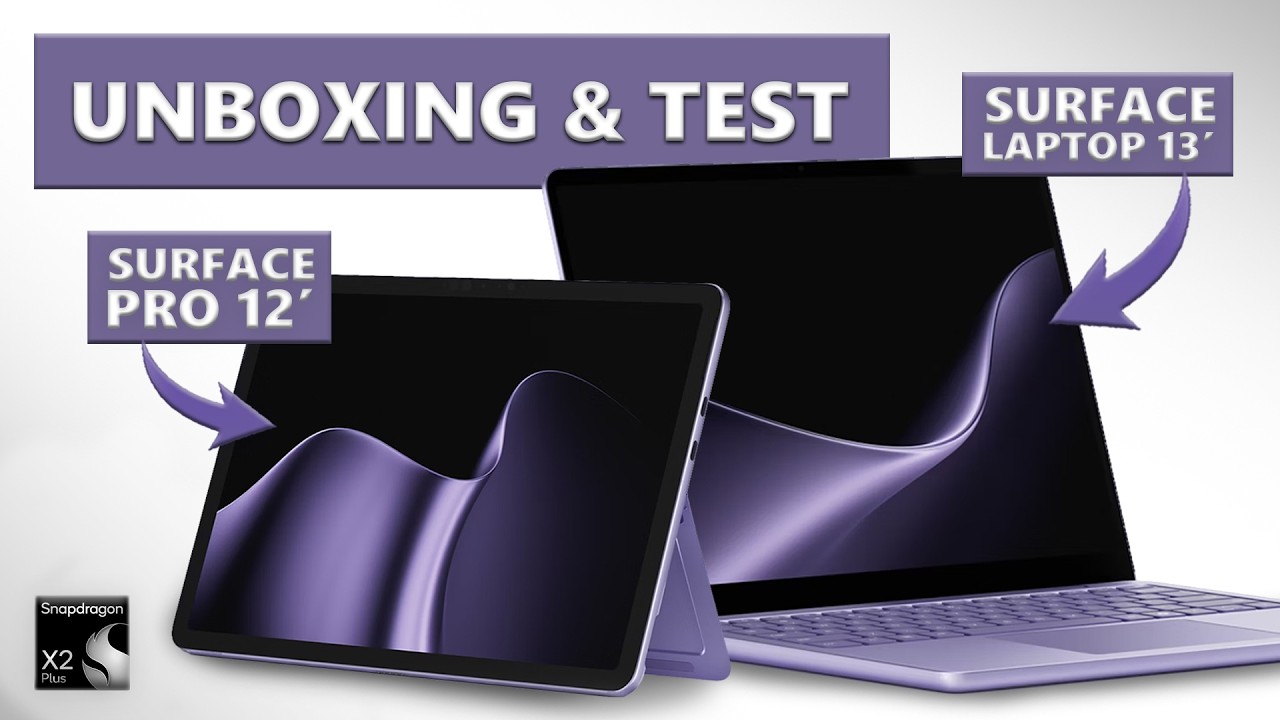 Je teste la Surface Pro 12' et le Surface Laptop 13' avec Snapdragon X2 !