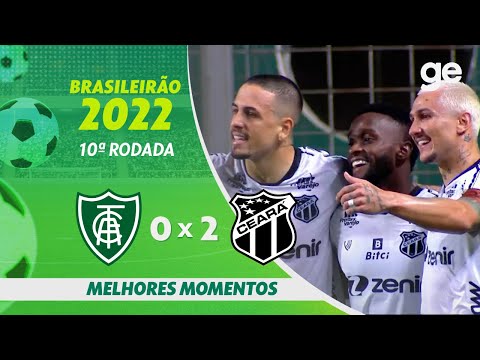 Gols e lances de América-MG x Ceará
