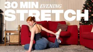 30 Minute Evening Stretch For Beginners | for better sleep, reduce tightness & relax before bed