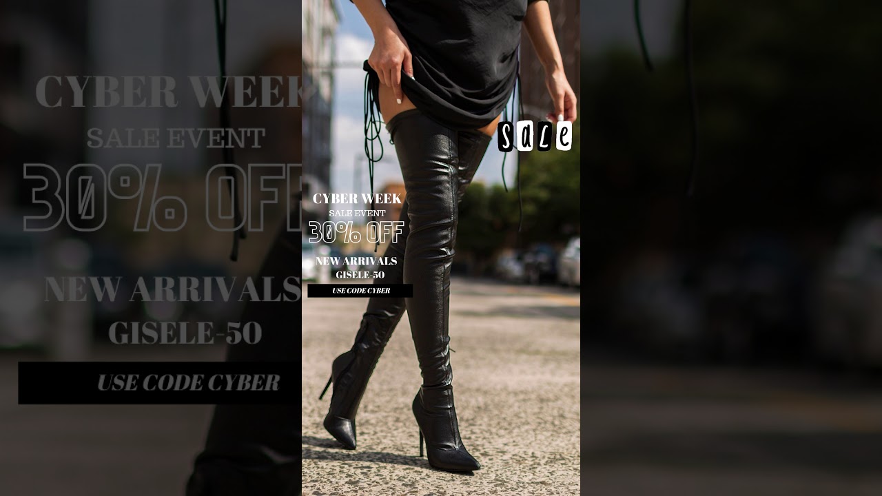 Watch video Vegan Leather Thigh High Boots Now Vegan Leather Thigh High Boots