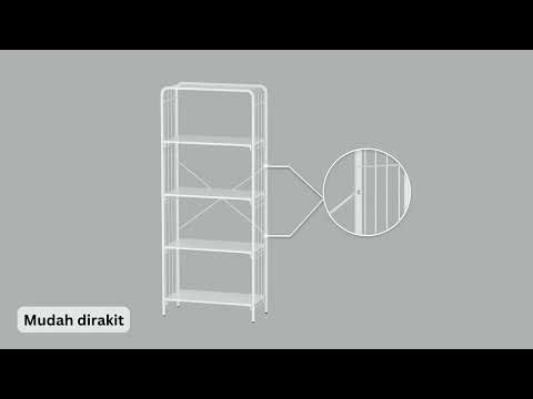 Gambar Stora Nordic Rak Besi 5 Tingkat - Putih