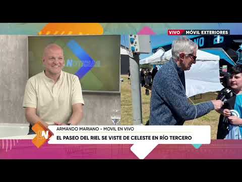 El Paseo del Riel se viste de celeste en Río Tercero, Armando mariano