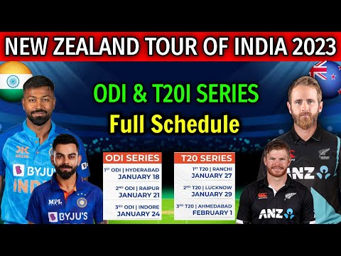 India vs New Zealand 2023 | IND vs NZ: Full schedule for ODI and T20I series 2023 | Full Schedule