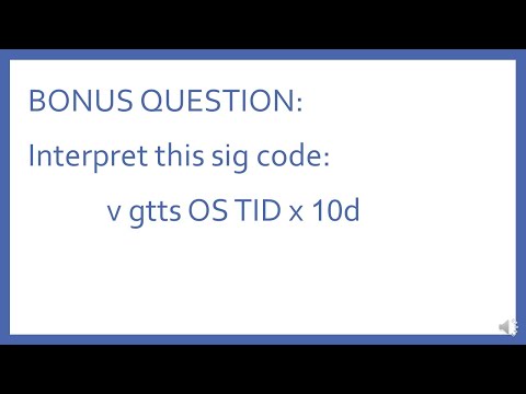Pharmacy Abbreviations and Sig Codes PTCB Test Prep Question - Interpret this sig code