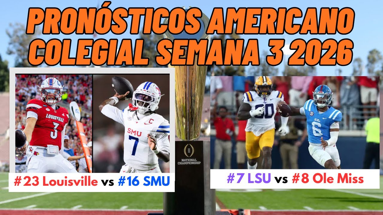 Pronósticos Semana 3 - College Football 2026