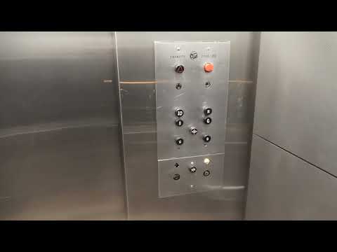 EPIC & FUN Old Otis Black Button Traction EXPRESS Elevators at 9310 St. Laurent Blvd in Montreal, QC