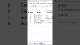 How to create a Search Function in Google Sheet
