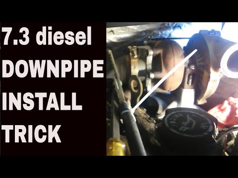 1999 and up 7.3 powerstroke downpipe clamp trick