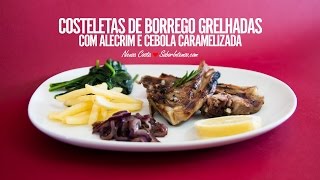 Receita de Borrego - Costeletas de Borrego Grelhadas com Alecrim e Cebola