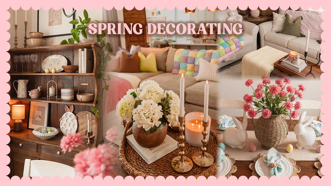 SPRING HOME DECORATING | cozy + pastel home refresh for spring