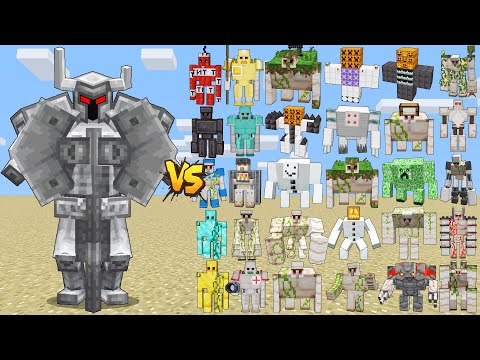 FERROUS WROUGHTNAUT VS ALL NEW GOLEMS | Minecraft Battle