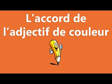 L'accord de l'adjectif de couleur - La conjugaison