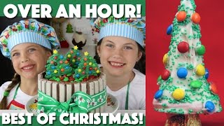 ❤️ 1 hr BEST OF CHRISTMAS kit Kat cake recipe piñata m&ms surprise cracker toy haul
